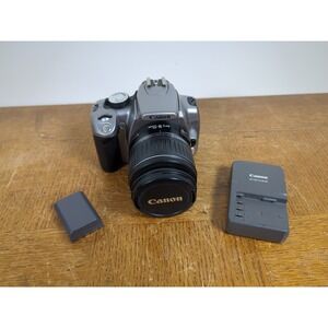 Canon EOS Digital Rebel XT 8MP Silver DSLR Camera w/ 18-55mm Lens *TESTED*